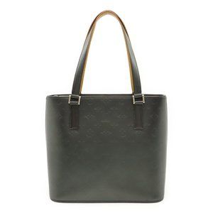 LOUIS VUITTON Black Monogram Leather Shoulder Bag